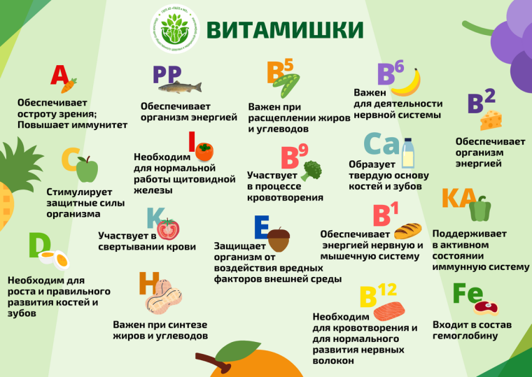 Роль витаминов в здоровом питании.